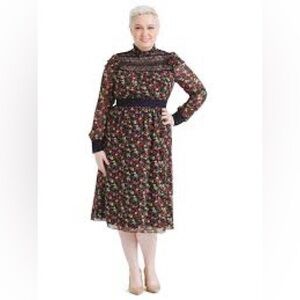 ModCloth and Anna Sui Collab long sleeve and lace midi dress size 22